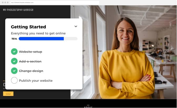 Building a website with the UK2 website builder